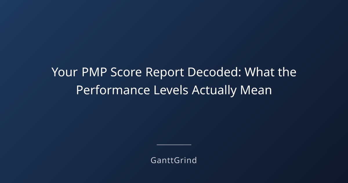 Your PMP Score Report Decoded: What the Performance Levels Actually ...