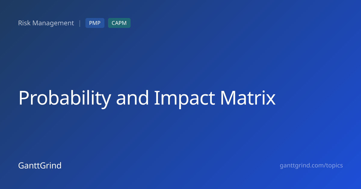 Probability and Impact Matrix — PMP Definition & Examples