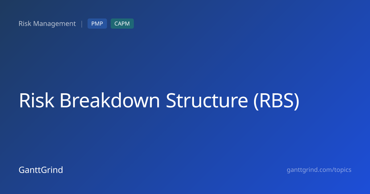 Risk Breakdown Structure (RBS) — PMP Definition & Examples